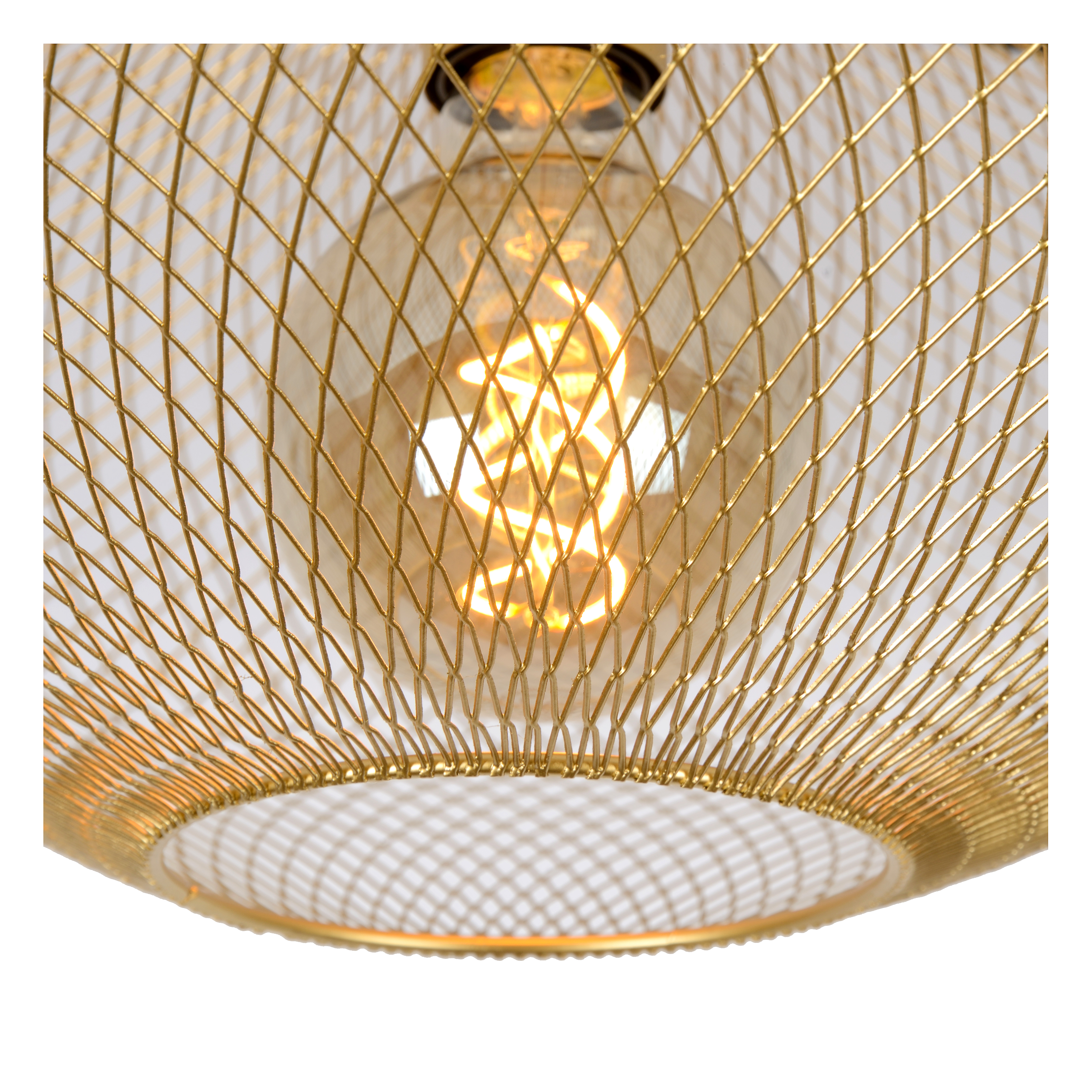 gold mesh ceiling light