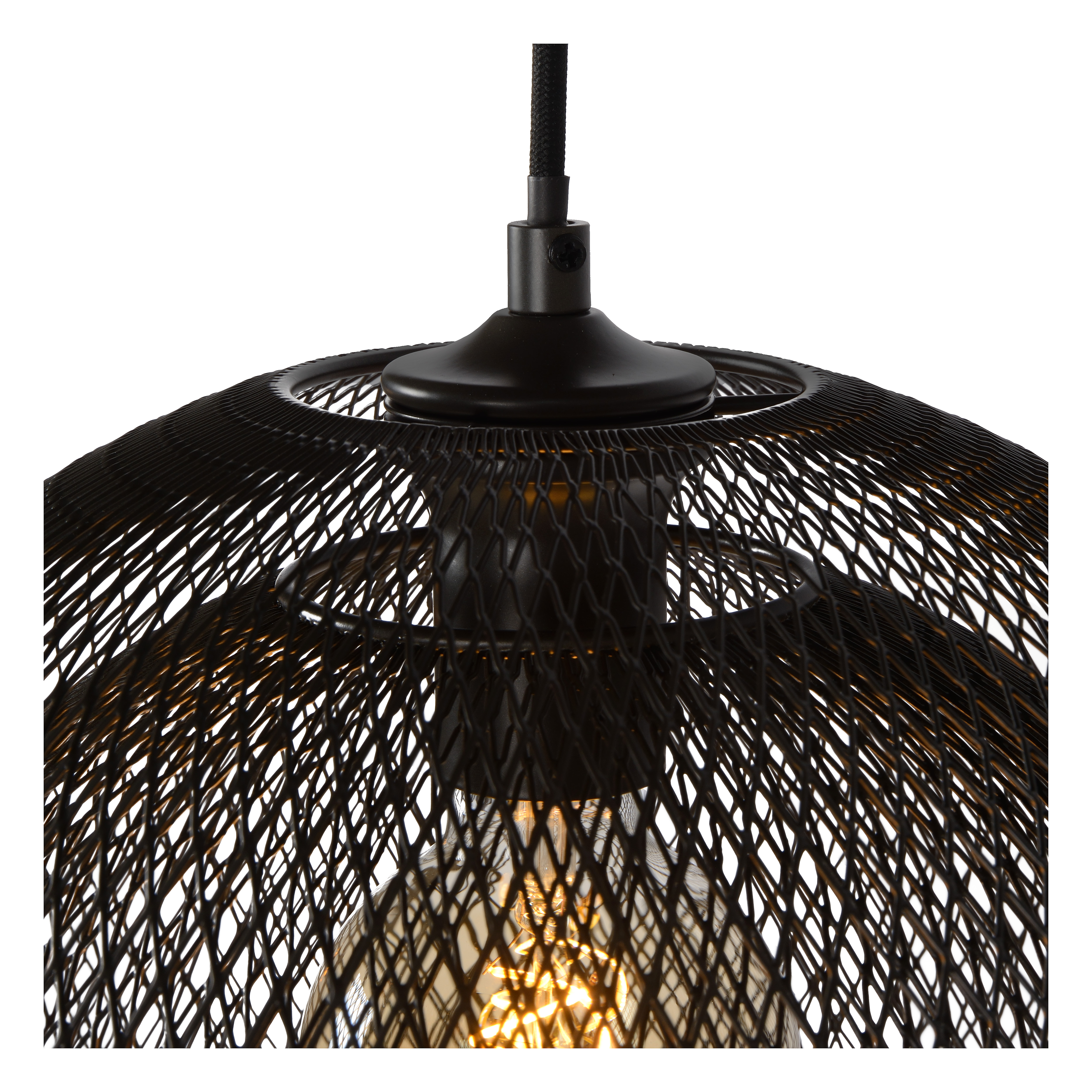 black mesh lampshade