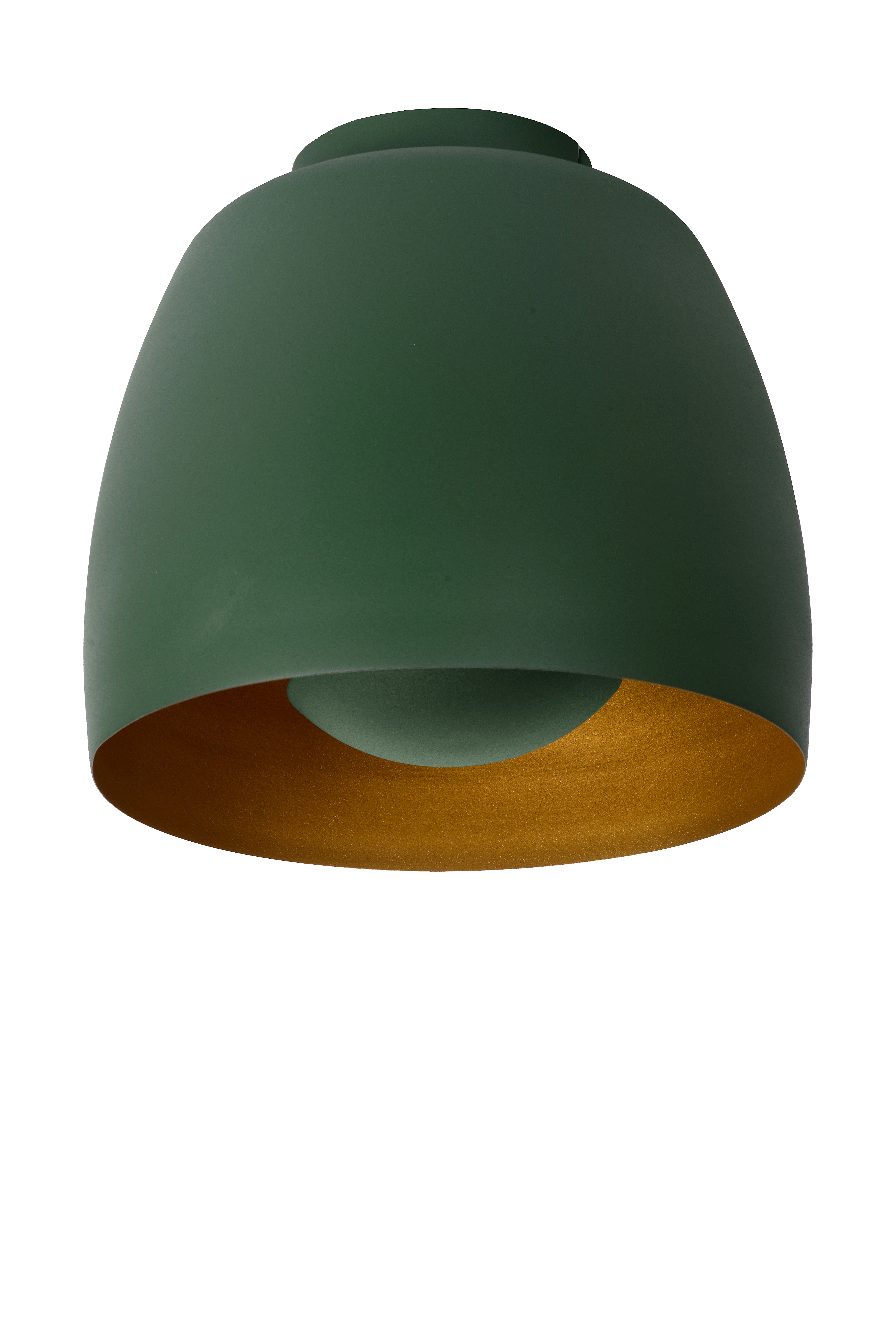 green lampshade ceiling