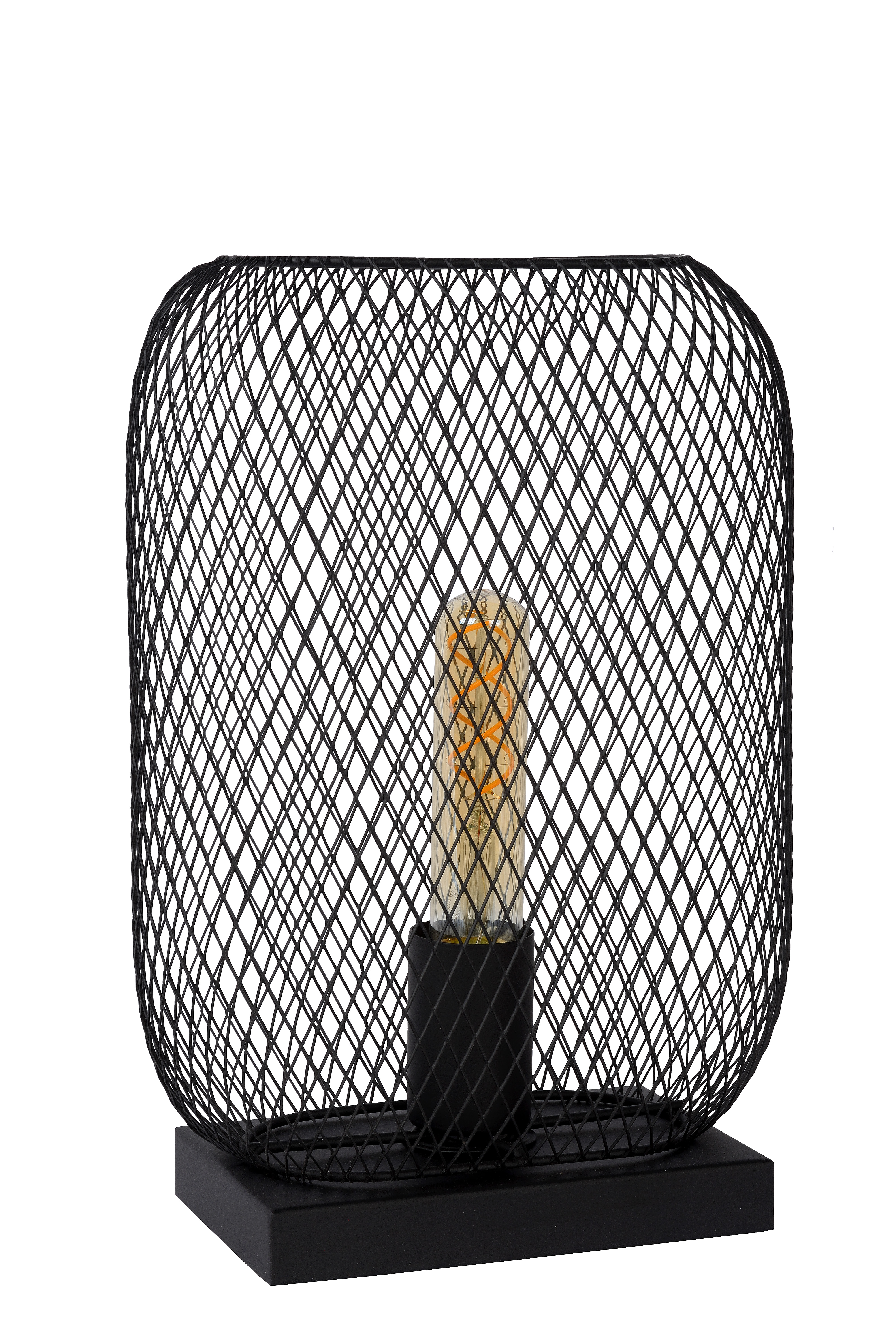 black mesh table lamp