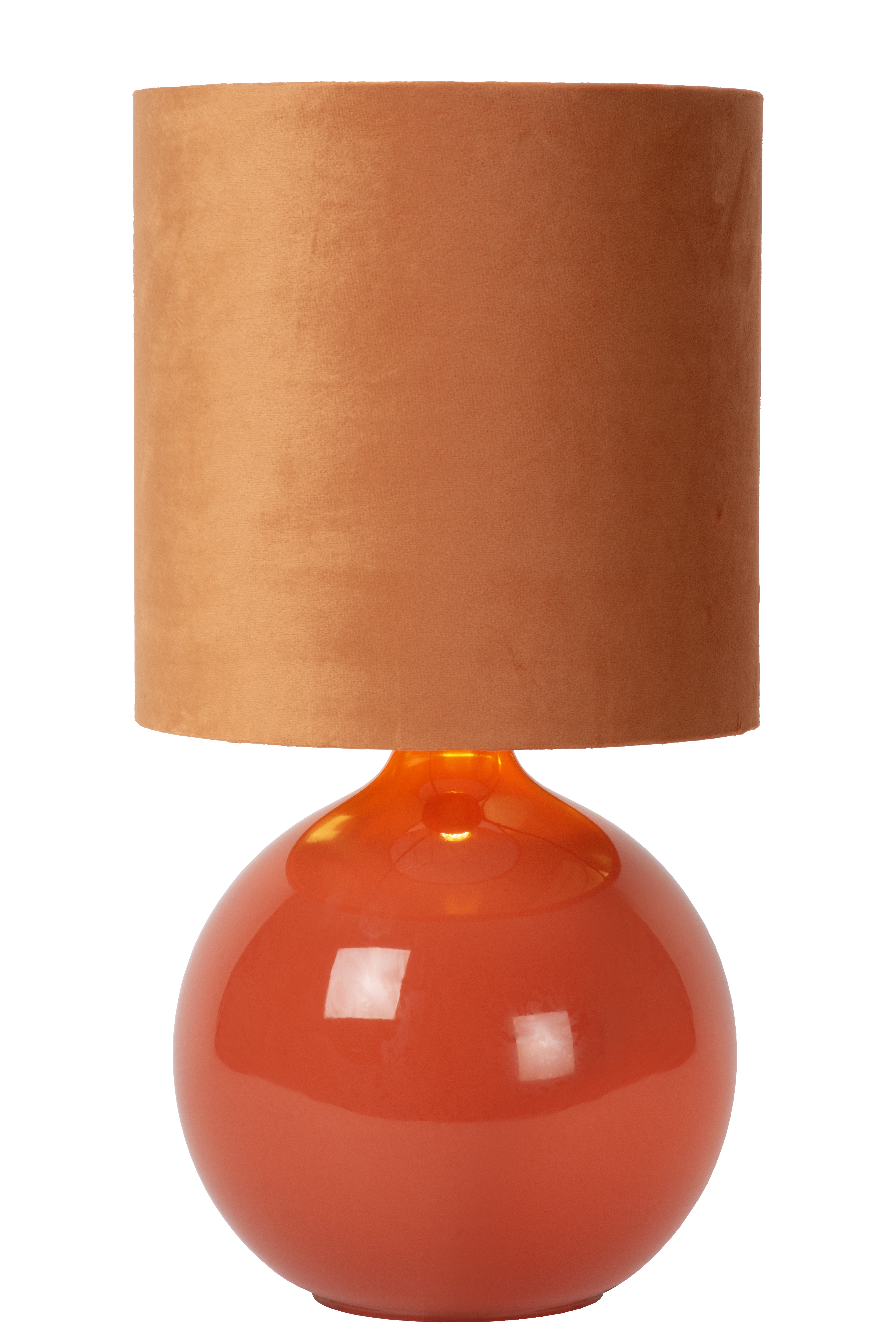 Orange glass table deals lamp