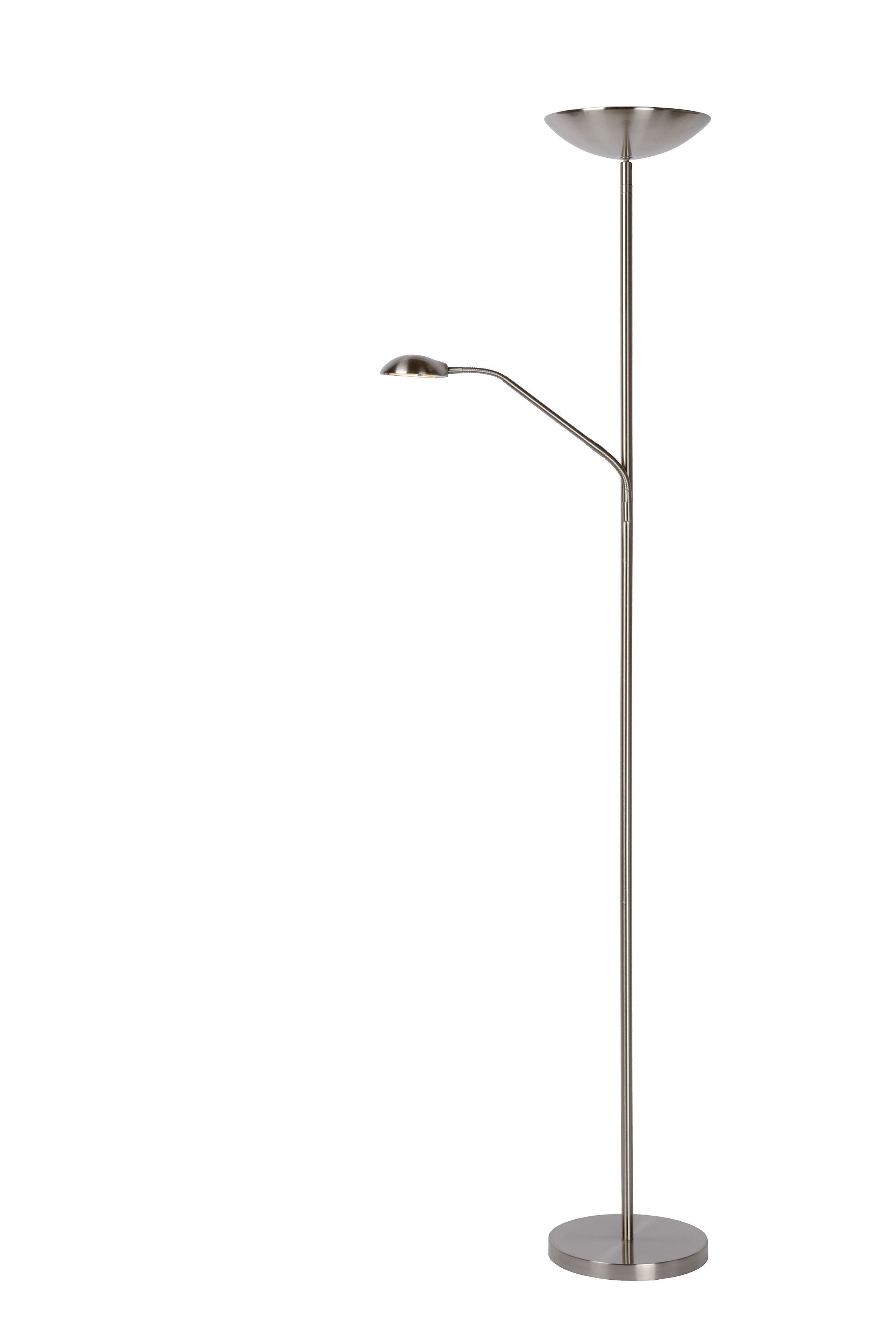 chrome floor reading lamp