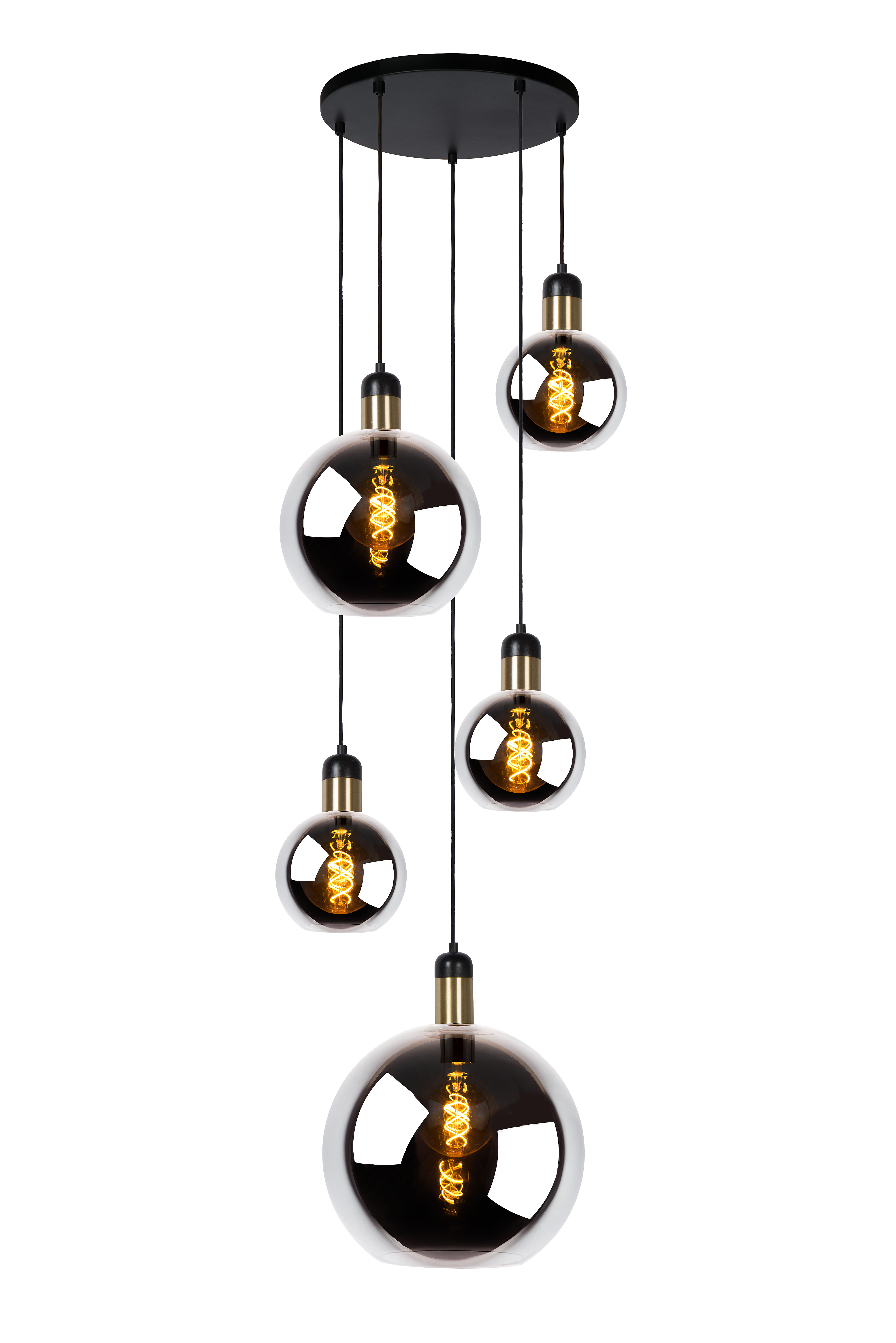 Lucide JULIUS Pendant light 5xE27 Smoke Grey