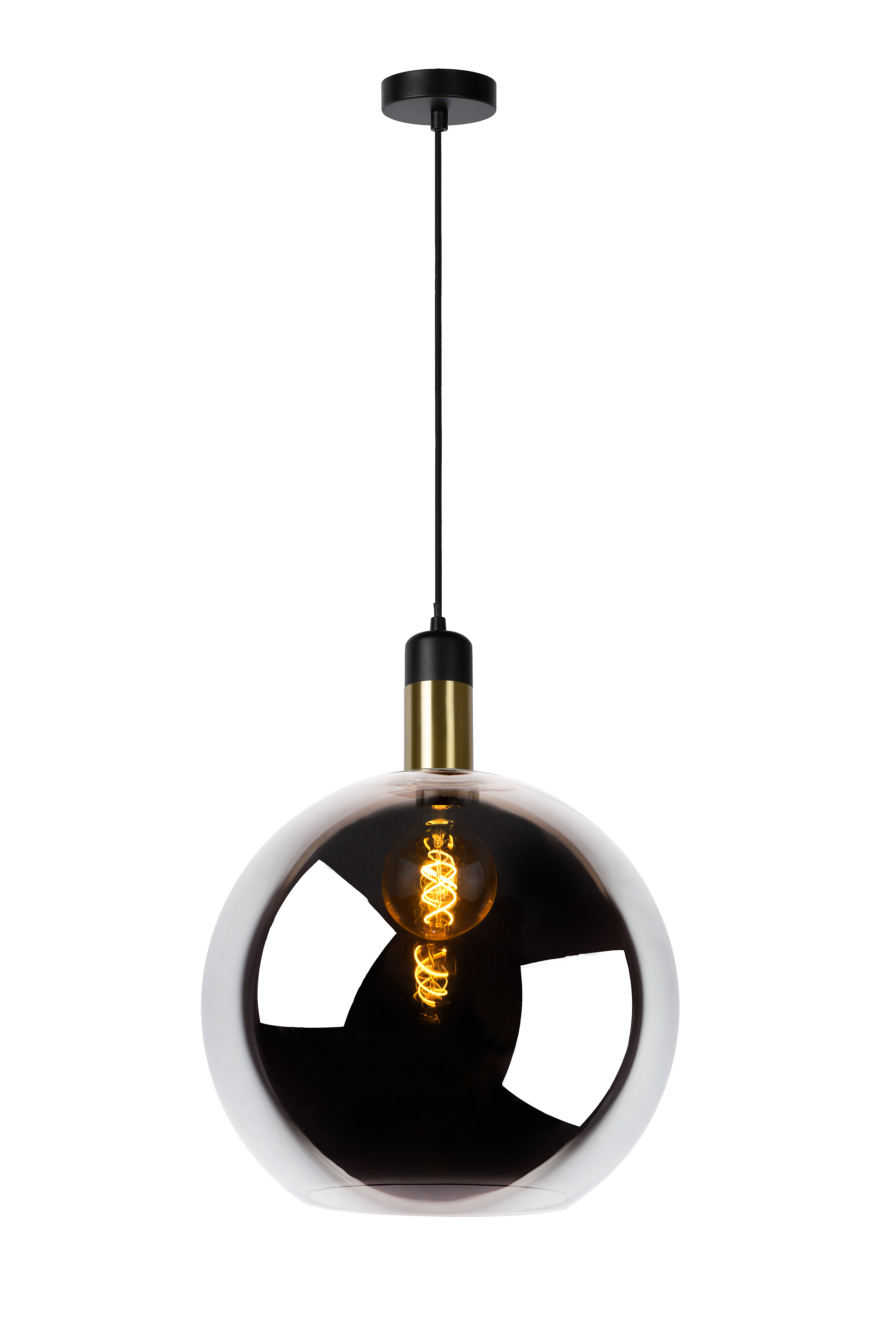 Lucide JULIUS Pendant light 40 cm 1xE27 Smoke Grey