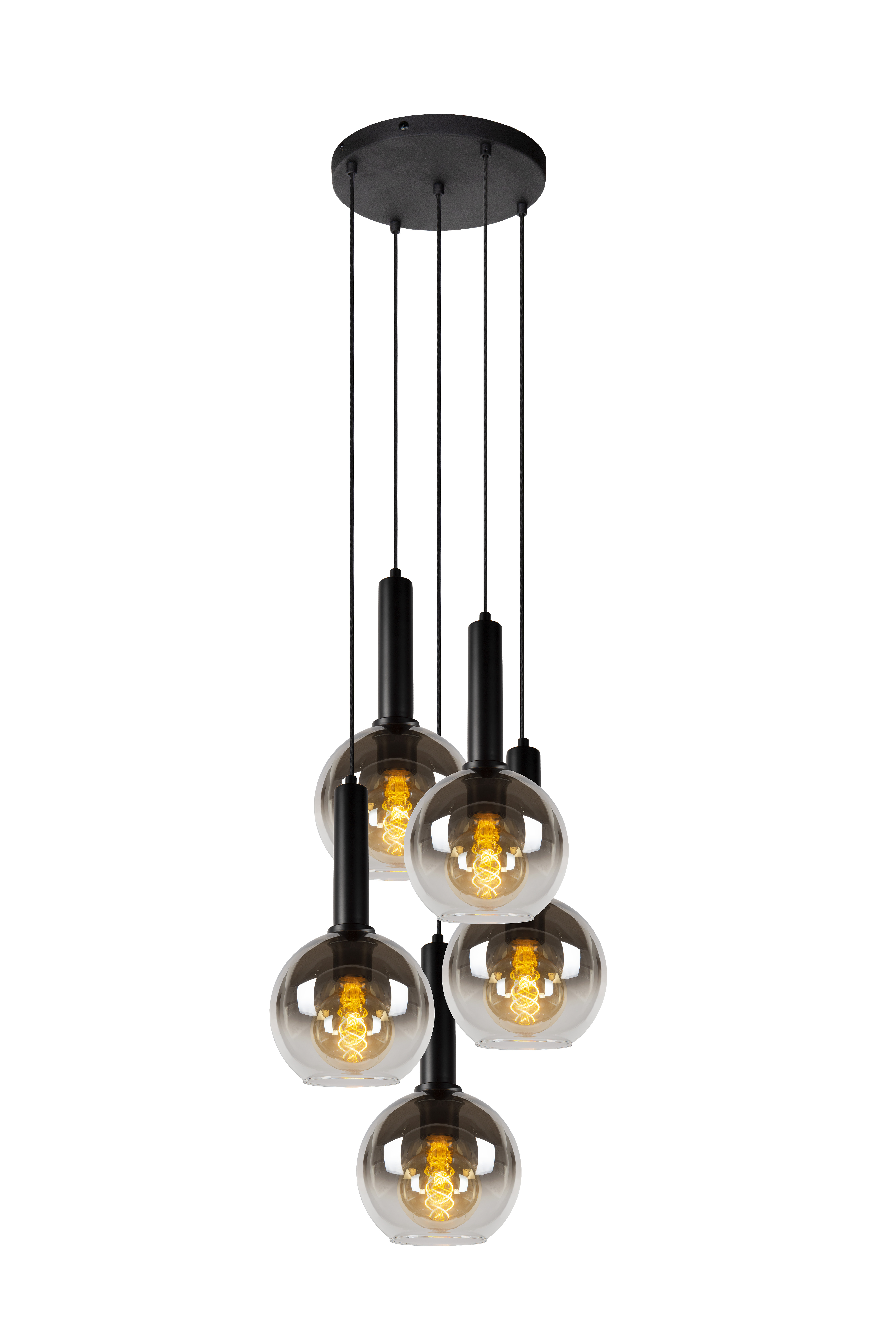 black glass pendant light