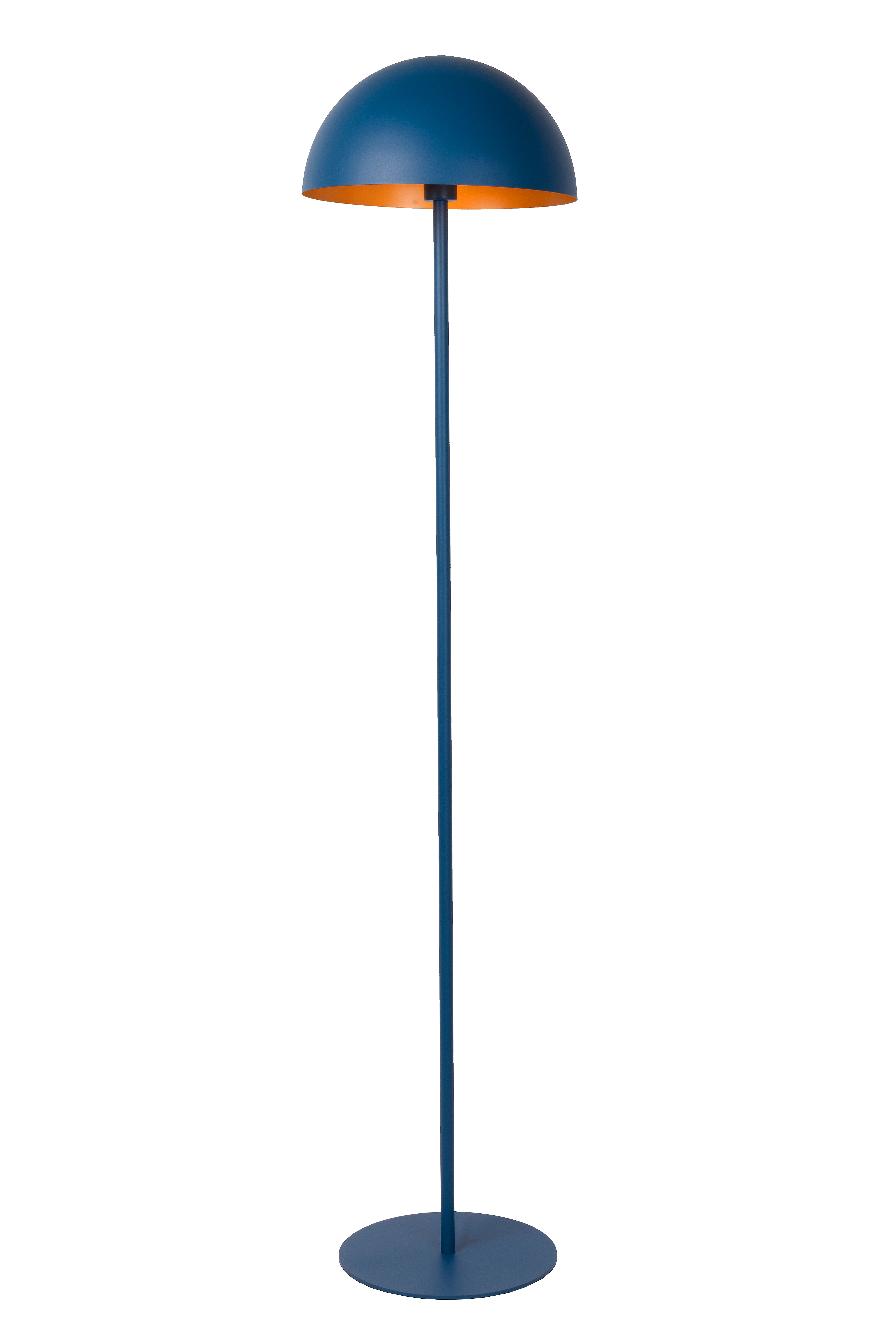 blue metal floor lamp