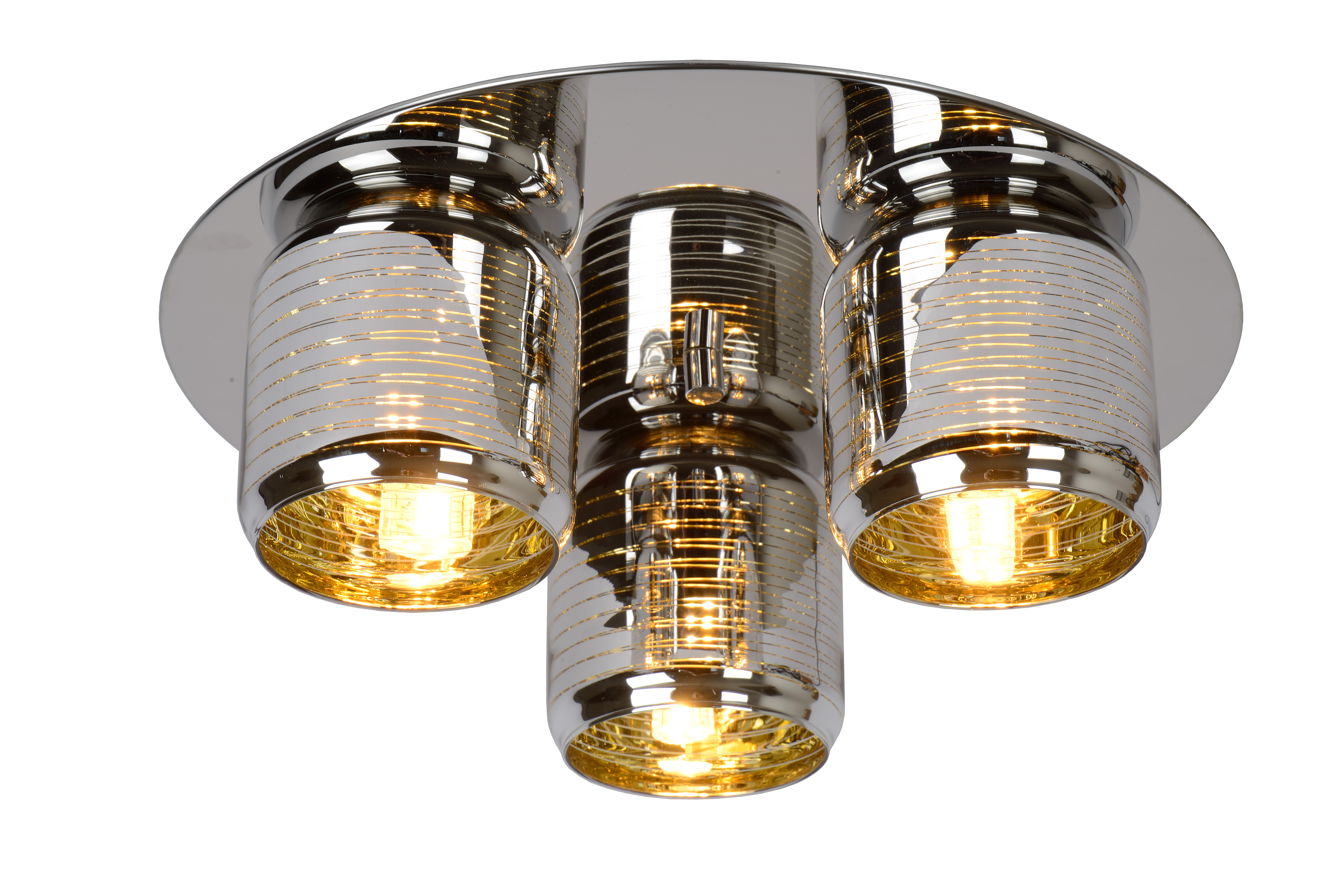 hubble chrome effect 5 lamp bathroom ceiling light