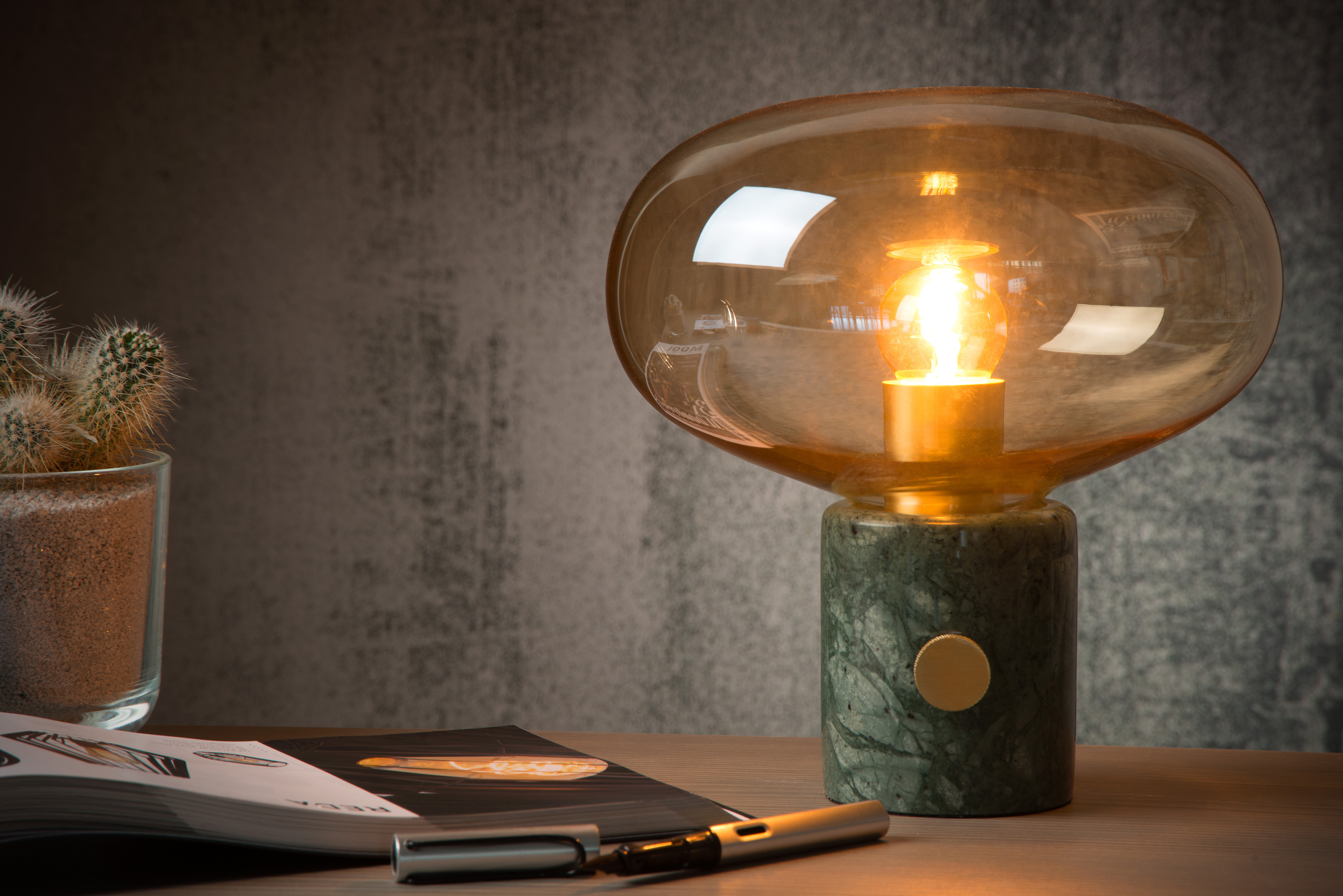 amber desk lamp