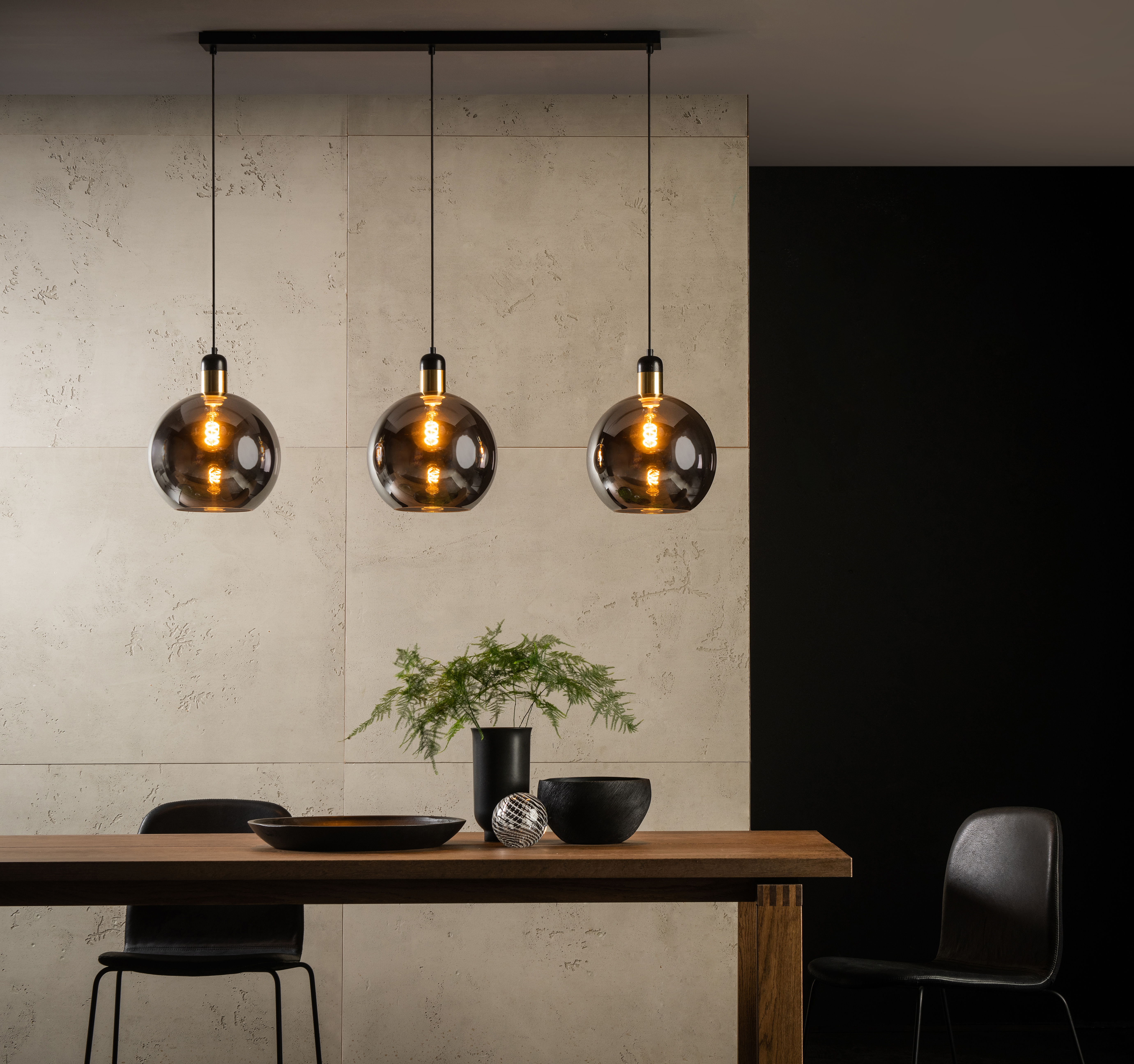 brass and opal pendant light