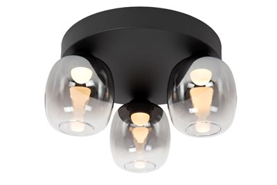 Lucide TAMINO - Plafonnier - LED Dim. - 3x5,6W 3000K - Noir