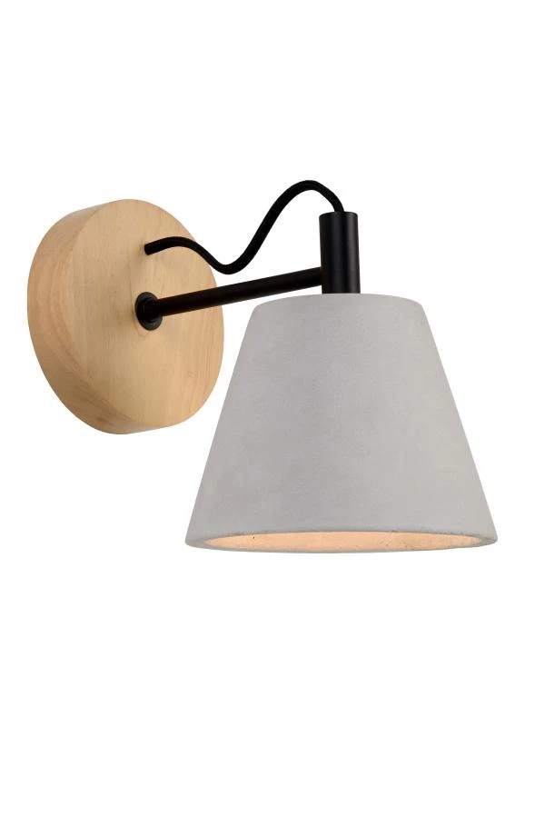 Lucide POSSIO - Wall light - 1xE14 - Grey - turned on 1