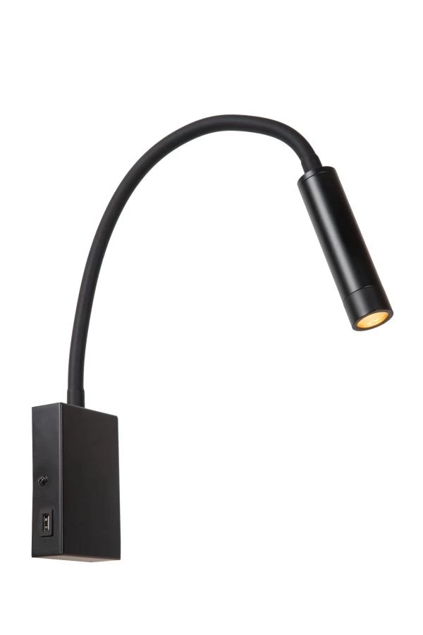 Lucide ALEC - Wall spotlight / Wall light - LED - G9 - 1x3W 2700K - Interchangeable rings included - Black - turned on