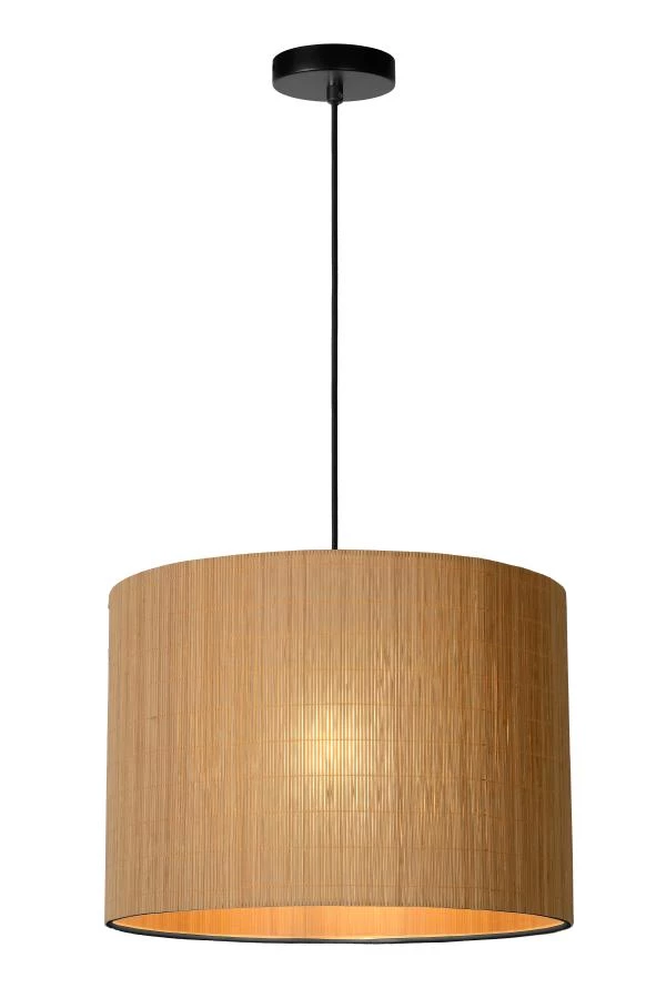 Lucide MAGIUS - Hanglamp - Ø 42 cm - 1xE27 - Naturel - aangezet