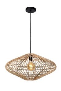 Lucide MAGALI - Hanglamp - Ø 56 cm - 1xE27 - Naturel aangezet 2