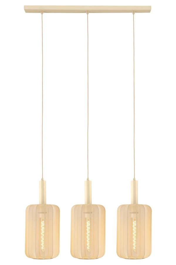 Lucide CORINA - Pendant light - 3xE27 - Cream - turned on 8