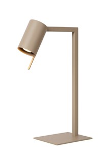 Lucide LESLEY - Desk lamp - 1xGU10 - Taupe turned on 1