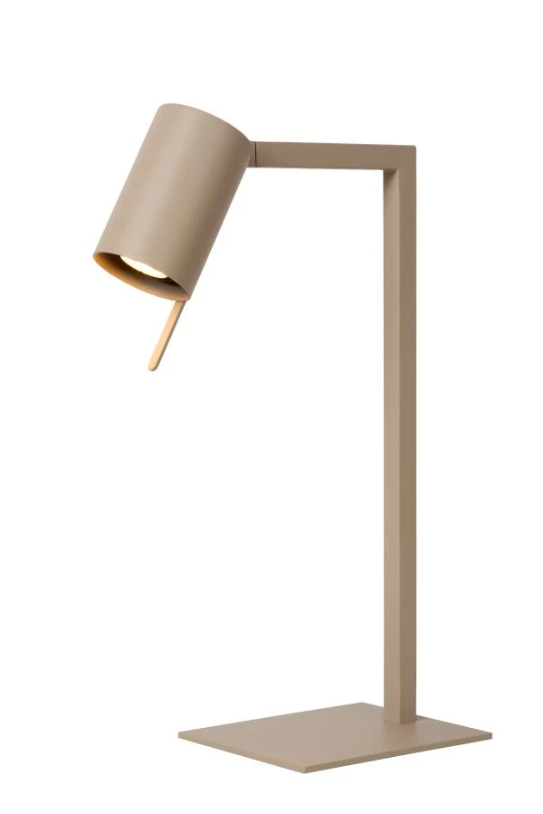 Lucide LESLEY - Desk lamp - 1xGU10 - Taupe - turned on 1