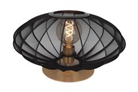 Lucide CORINA - Lampe de table - Ø 40 cm - 1xE27 - Noir allumé