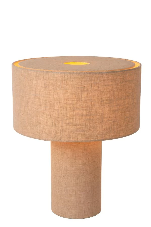 Lucide LEEROY - Table lamp - 1xE27 - Taupe - turned on 1