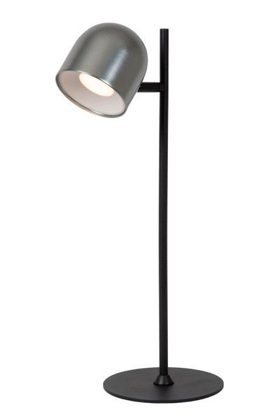 Lucide SKANSKA RECH - Rechargeable Desk lamp Indoor/Outdoor - Battery pack - LED Dim. - CCT - 1x3W 3000K/6000K - IP44 - Grey iron