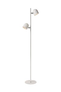 Lucide SKANSKA - Lampadaire - LED Dim. - 2x5W 3000K - Blanc allumé 1