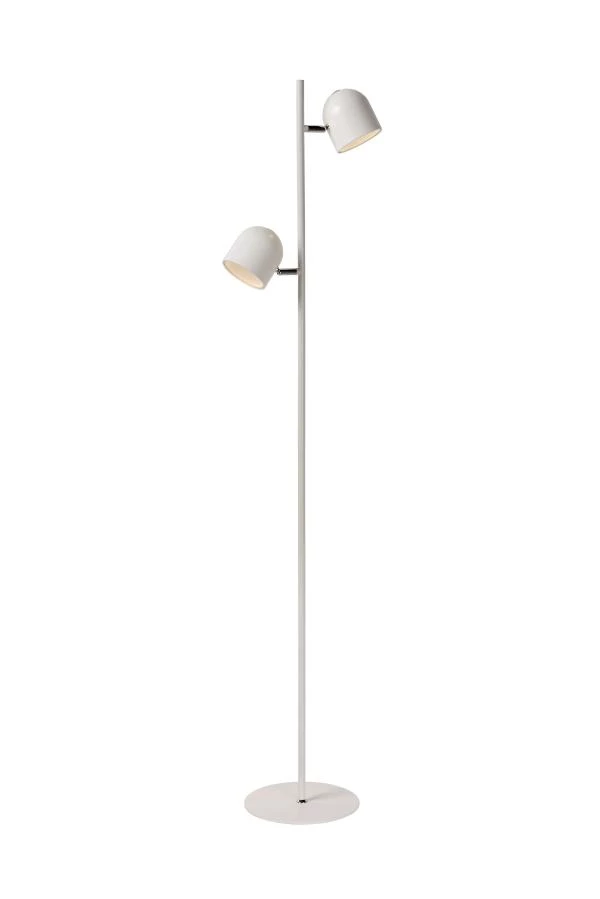 Lucide SKANSKA - Lampadaire - LED Dim. - 2x5W 3000K - Blanc - allumé 1