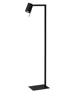 Lucide LESLEY - Floor reading lamp - 1xGU10 - Black turned on