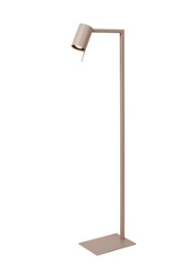 Lucide LESLEY - Floor reading lamp - 1xGU10 - Taupe turned on 1