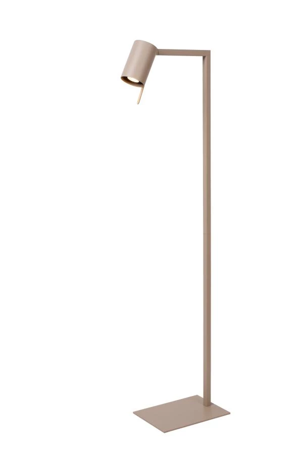 Lucide LESLEY - Floor reading lamp - 1xGU10 - Taupe - turned on 1