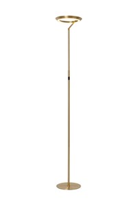 Lucide CELESTE - Floor lamp - Ø 28 cm - LED Dim. - 1x21W 2700K - Matt Gold / Brass turned on 2