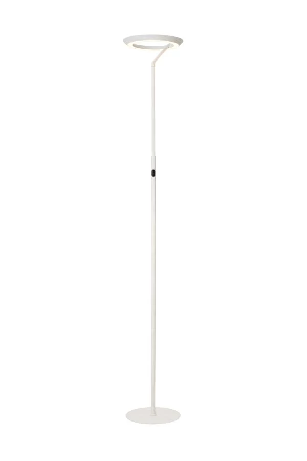 Lucide CELESTE - Floor lamp - Ø 28 cm - LED Dim. - 1x21W 2700K - White - turned on 1