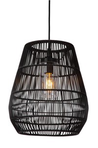 Lucide NERIDA - Suspension Intérieur/Extérieur - Ø 35 cm - 1xE27 - IP44 - Noir allumé