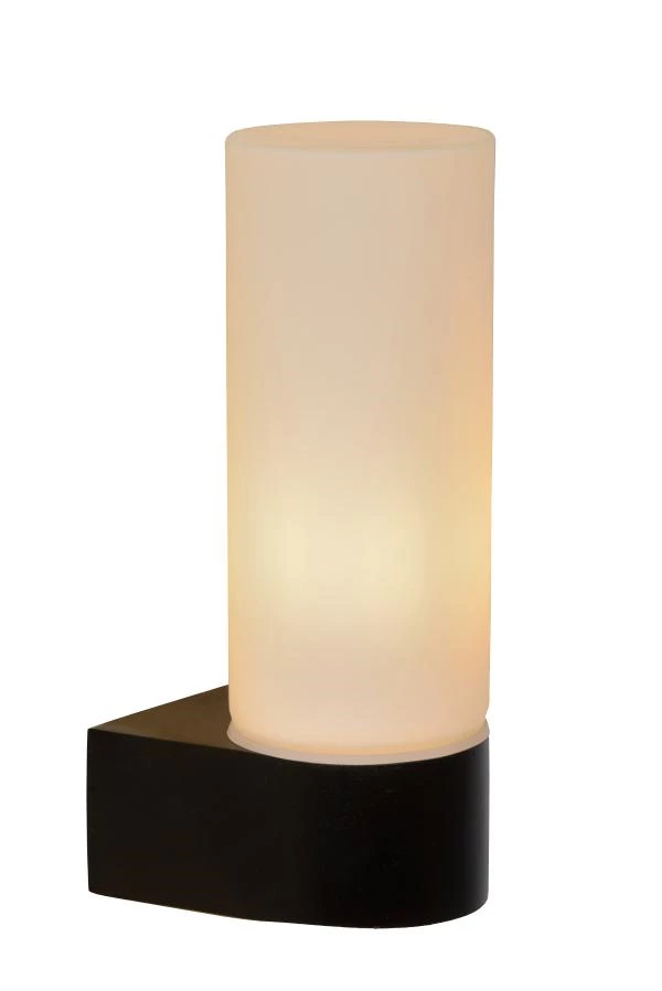 Lucide JESSE - Wandlamp Badkamer - 1xG9 - IP44 - Zwart - aangezet