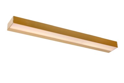 Lucide ALEXA - Lámpara de pared Baño - LED - 1x8W 3000K - IP44 - Oro mate / Latón