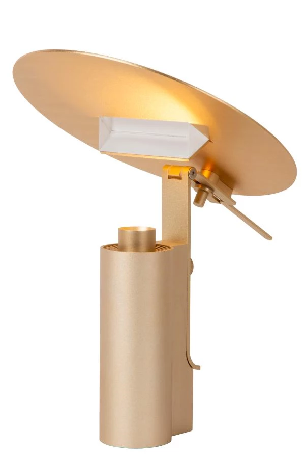 Lucide Premium FITS - Table lamp - Ø 20 cm - LED - 1x7W 3000K - Matt Gold / Brass - turned on 2