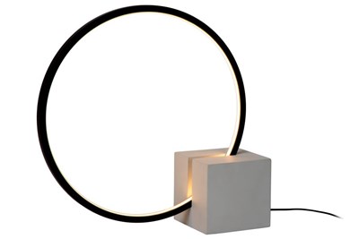 Lucide CIRKELIS - Lámpara de mesa - Ø 32 cm - LED Regul. - 1x6W 3000K - Negro