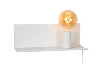 Lucide SEBO - Bedside lamp / Wall light - 1xE27 - White turned on 1