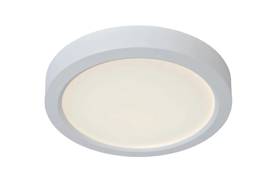 Lucide TENDO-LED - Flush ceiling light - Ø 22 cm - LED - 1x18W 3000K - White - turned on 1