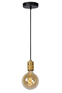 Lucide JOVA - Pendant light - Ø 12 cm - 1xE27 - Matt Gold / Brass turned on 2