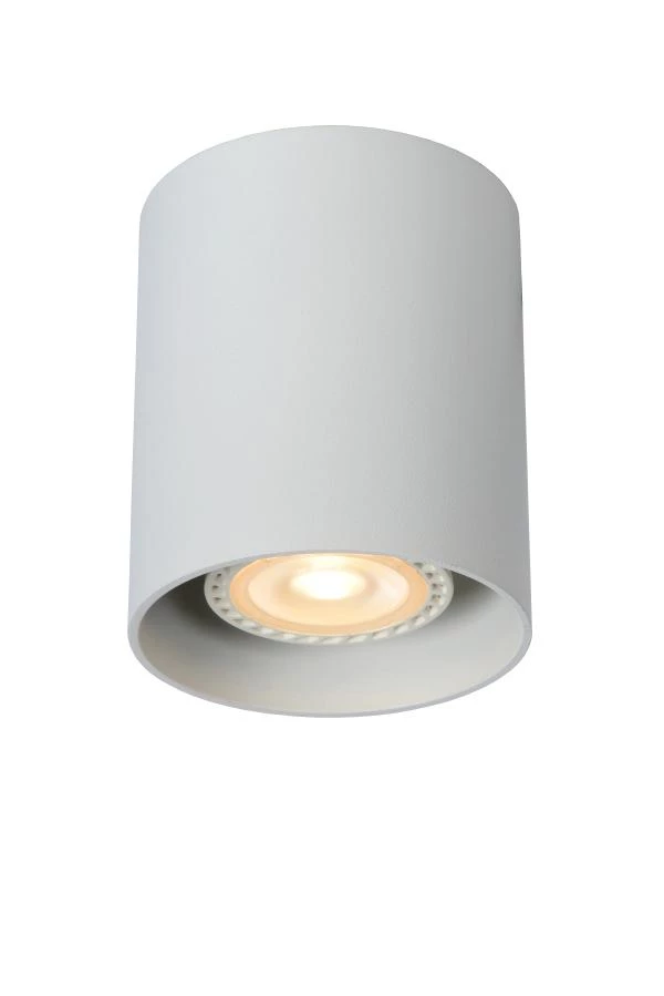 Lucide BODI - Ceiling spotlight - Ø 8 cm - 1xGU10 - White - turned on 1