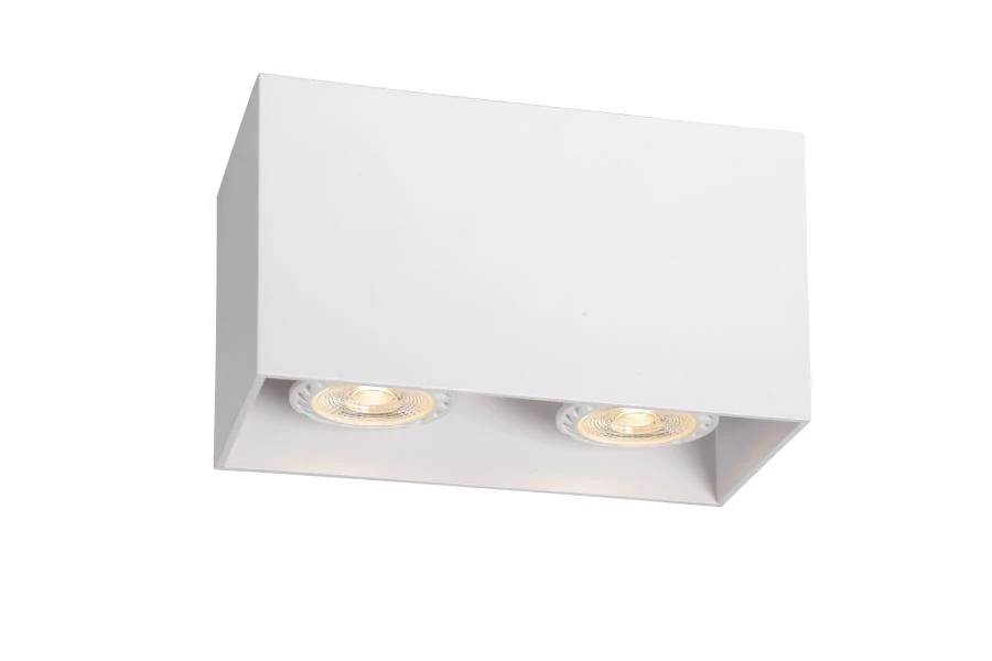 Lucide BODI - Ceiling spotlight - 2xGU10 - White - turned on 1