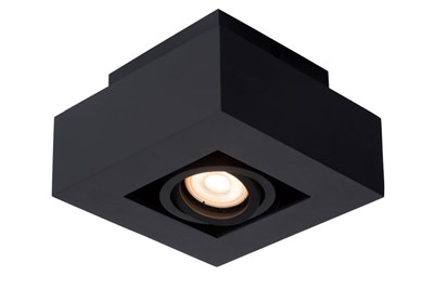 Lucide XIRAX - Spot plafond - LED Dim to warm - GU10 - 1x5W 2200K/3000K - Noir