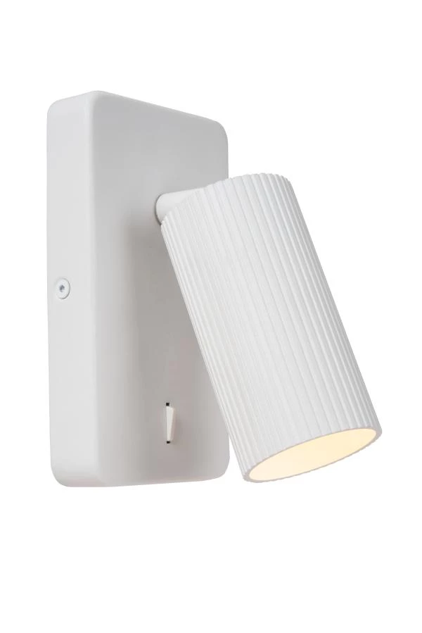 Lucide CLUBS - Bedside lamp / Wall light - 1xGU10 - White - turned on 1