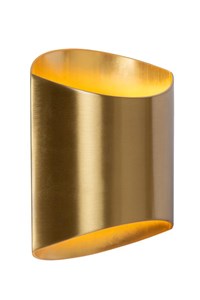 Lucide DILETTA - Wall light - 1xG9 - Matt Gold / Brass turned on 2