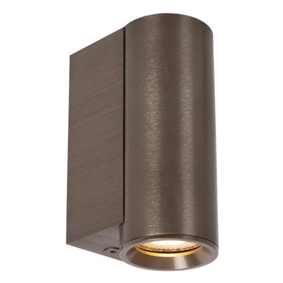 Lucide DUPLA - Foco de pared / Lámpara de pared - 1xGU10 (MR11) - Marrón óxido