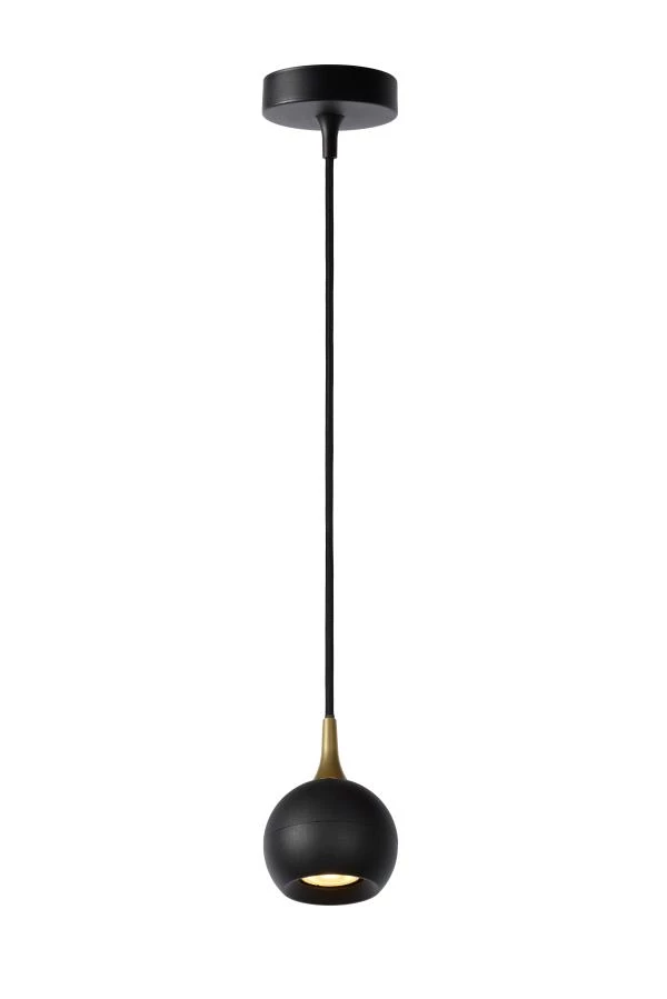 Lucide FAVORI - Suspension - Ø 9 cm - 1xGU10 - Noir - allumé