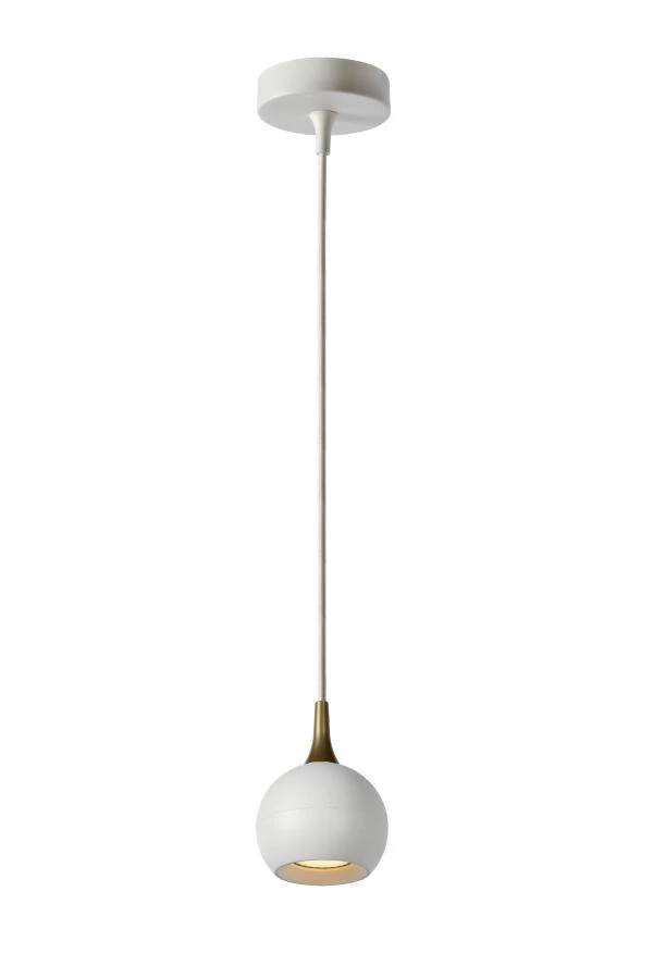 Lucide FAVORI - Suspension - Ø 9 cm - 1xGU10 - Blanc - allumé 1