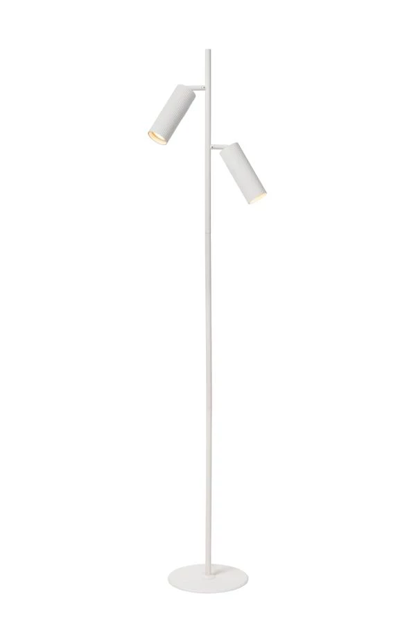 Lucide CLUBS - Floor lamp - 2xGU10 - White - turned on 1