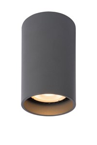 Lucide DELTO - Ceiling spotlight - Ø 5,5 cm - LED Dim to warm - GU10 - 1x5W 2200K/3000K - Grey turned on 6