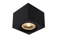 Lucide FEDLER - Ceiling spotlight - LED Dim to warm - GU10 (ES111) - 1x12W 2200K/3000K - Black turned on